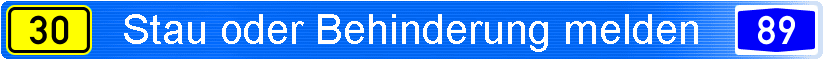 Stau oder Behinderung melden
