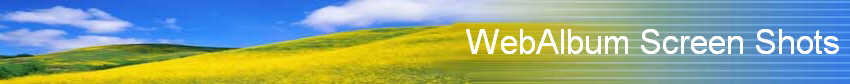 WebAlbum Screen Shots